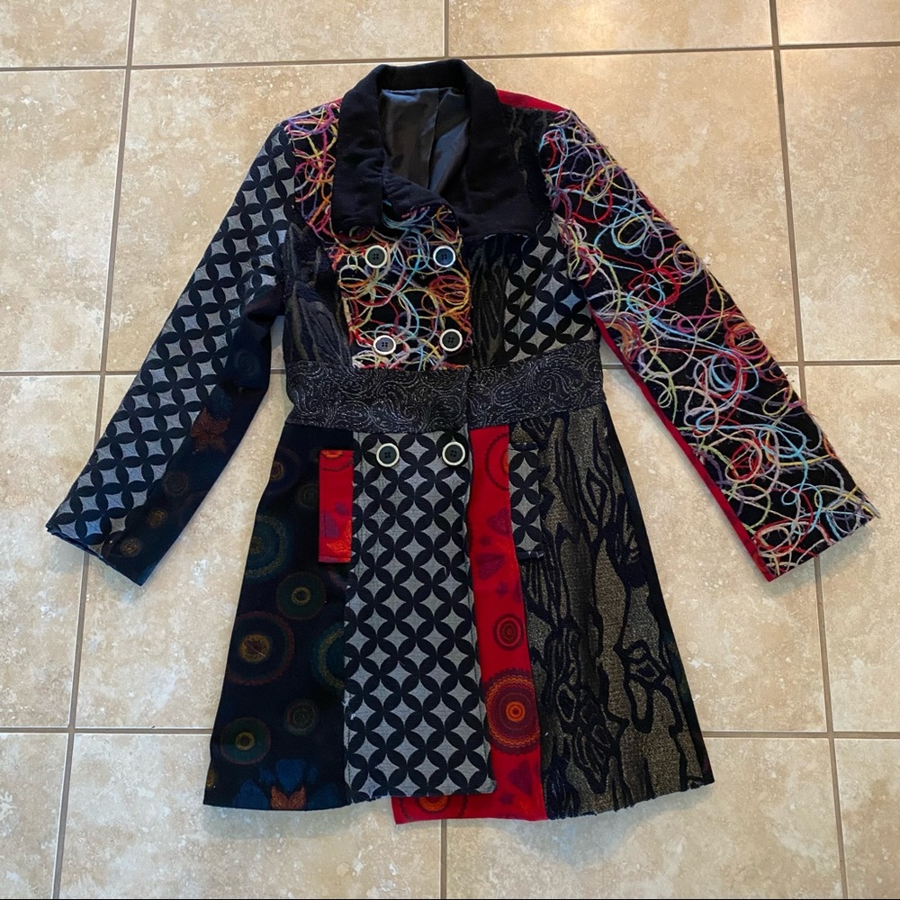 Vintage Long colorful designer Coat